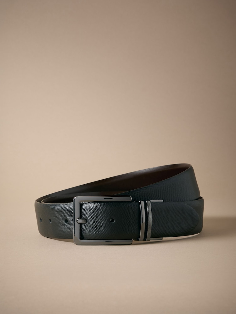 Black Signature Reversable Belt - Image 1 of 3