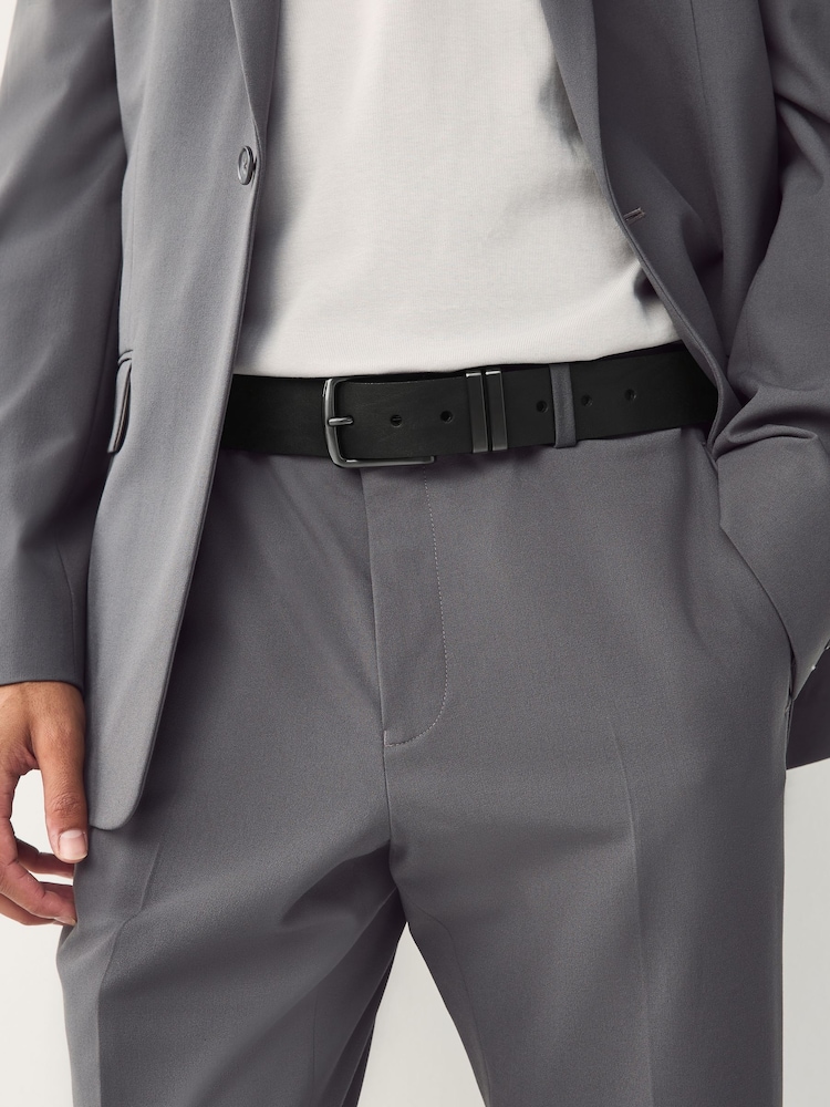 Black Signature Leather Belt - Image 1 of 4