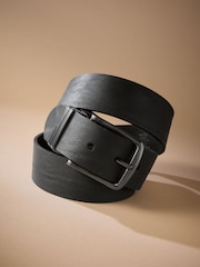 Black Signature Leather Belt - Image 4 of 4