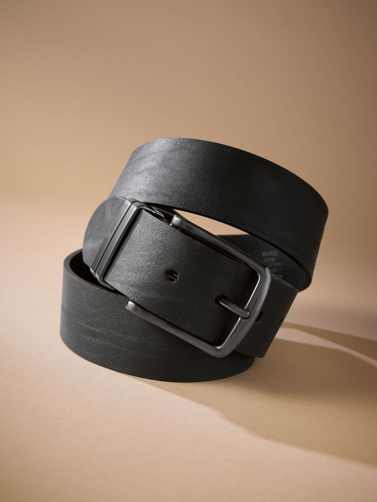 Black Signature Leather Belt - Image 4 of 4