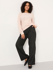 FatFace Jasmine Pale Pink Sparkle Knitted Jumper - Image 4 of 5