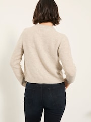 FatFace Jasmine Ivory Sparkle Tie Front Knitted Cardigan - Image 2 of 5