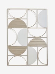 White Bronx Wood and Metal Abstract Wall Art - Image 4 of 6