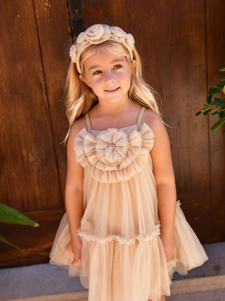 Angels Face Gold Rosheen Tulle Dress - Image 1 of 3