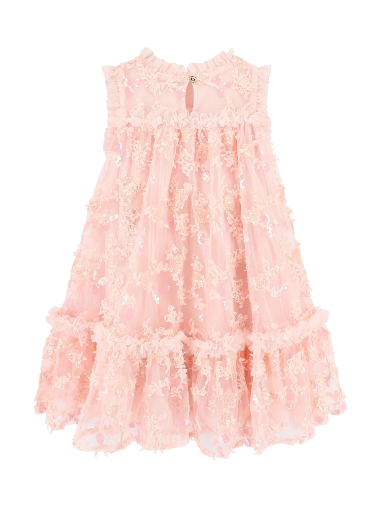 Angels Face Pink Tilly Sequin Flower Tulle Dress - Image 3 of 3 Angels Face Pink Tilly Sequin Flower Tulle Dress - Image 3 of 3