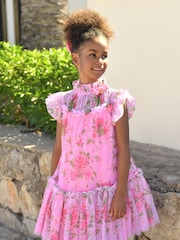Angels Face Pink Marigold Flower Dress - Image 1 of 3
