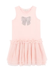 Angels Face Pink Austin Crystal Bow Tulle Dress - Image 2 of 3