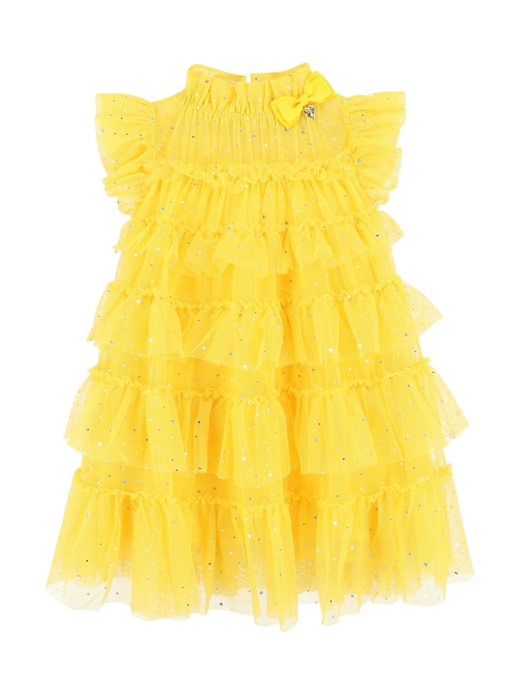 Angels Face Yellow Mitzi Sparkle Tiered Dress - Image 2 of 3