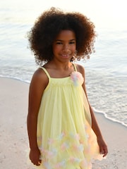 Angels Face Yellow Zig-Zag Tulle Dress - Image 1 of 3