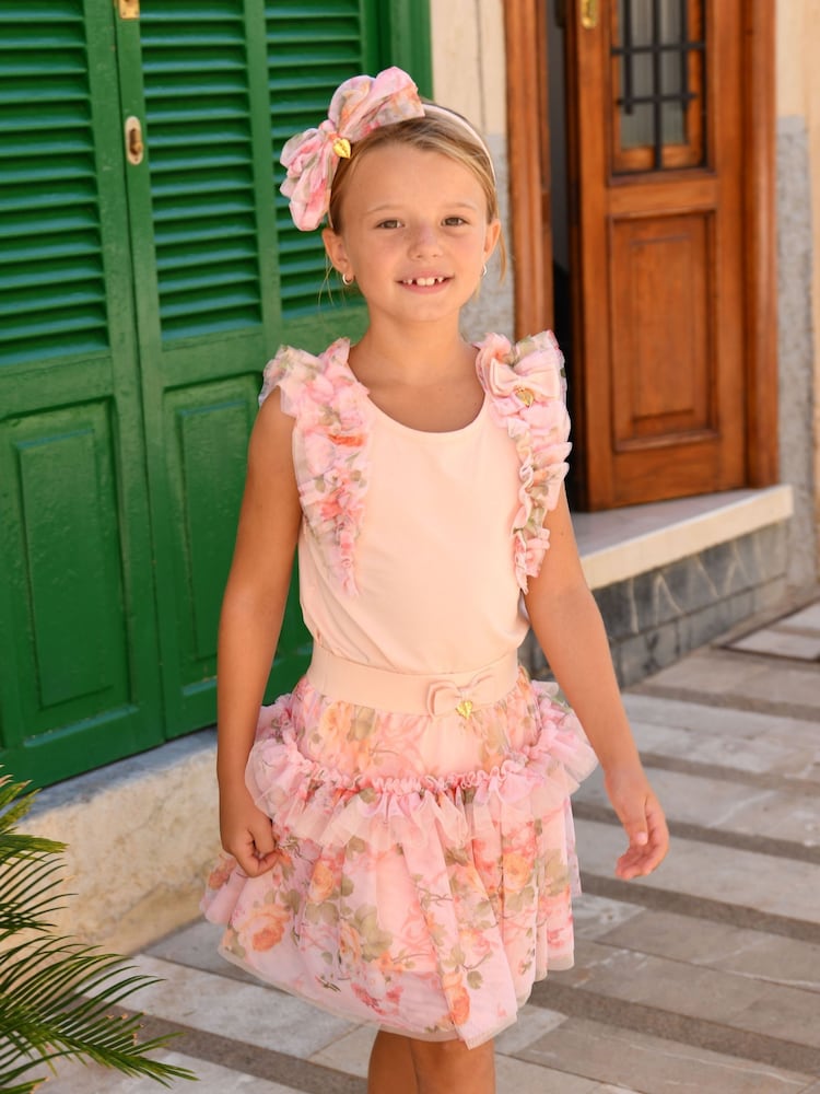 Angels Face Pink Toni Ruffle Top - Image 1 of 3