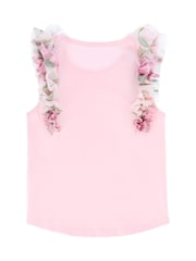 Angels Face Pink Toni Ruffle Top - Image 3 of 3