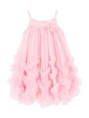 Angels Face Pink Zig-Zag Tulle Dress - Image 2 of 3