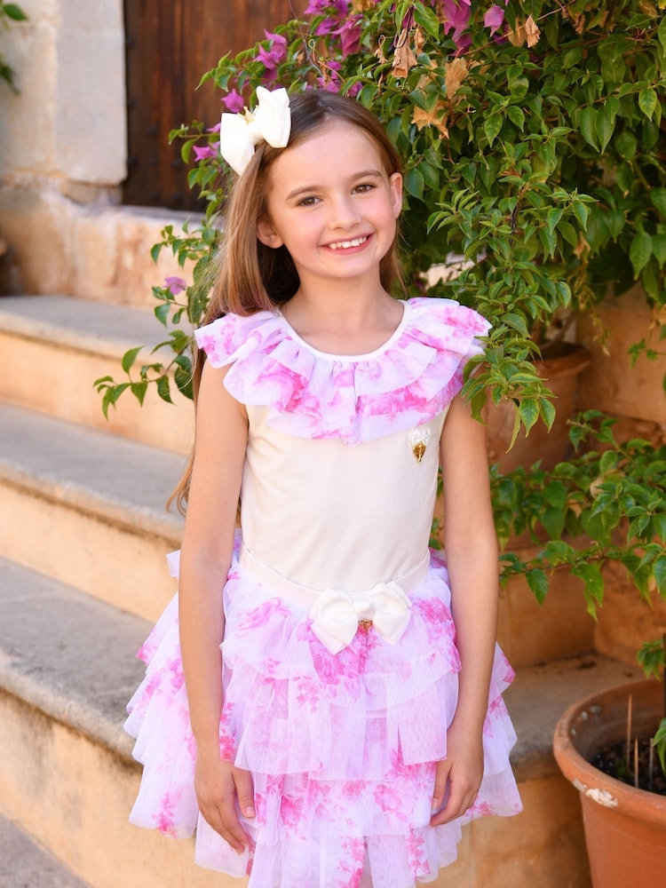 Angels Face Marlene Roses White Ruffle Top - Image 1 of 3