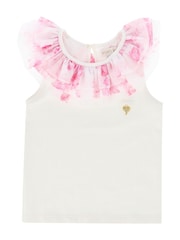 Angels Face Marlene Roses White Ruffle Top - Image 2 of 3