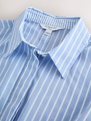 Blue/White Stripe Fitted Stretch Essential Long Sleeve Shirt - Image 6 of 8