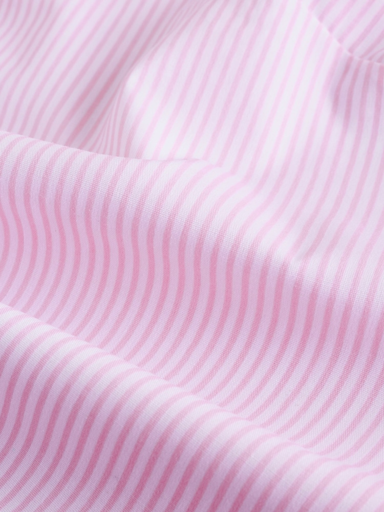Pink/White Stripe Fitted Stretch Essential Long Sleeve Shirt - Image 4 of 4 Pink/White Stripe Fitted Stretch Essential Long Sleeve Shirt - Image 4 of 4