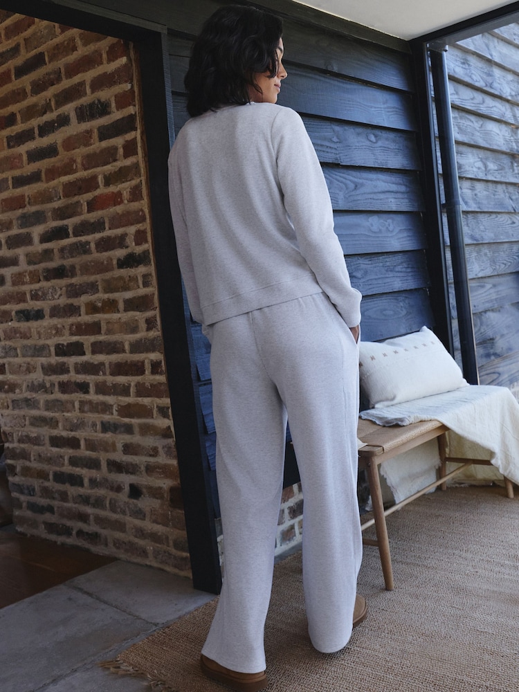 Grey Cosy Waffle Cardigan & Trousers Set - Image 2 of 10