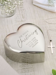 Personalised Christening Trinket Box & Cross Necklace by PMC - Image 3 of 4