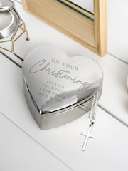 Personalised Christening Trinket Box & Cross Necklace by PMC - Image 4 of 4