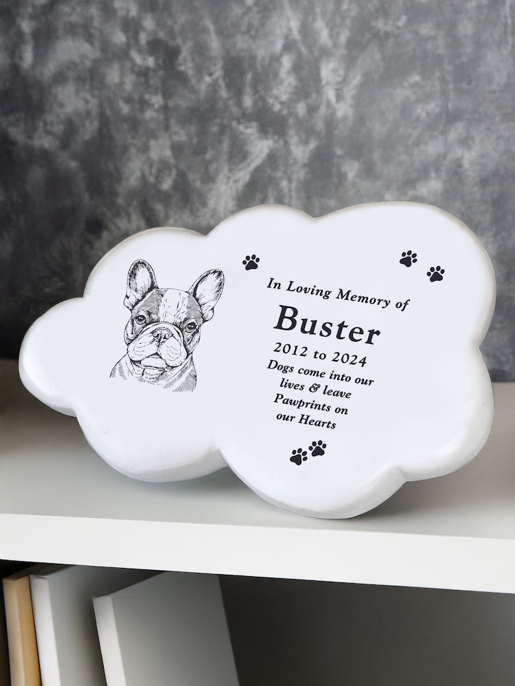 Personalised Dog Breed Garden Memorial Cloud Photo Frame by PMC - Image 2 of 4