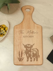 Personalised Highland Cow Chopping Board by PMC - Image 1 of 3