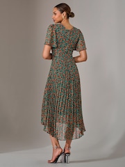 Jolie Moi Black Dark Charlotte Pleated Chiffon Midmaxi Dress - Image 2 of 5