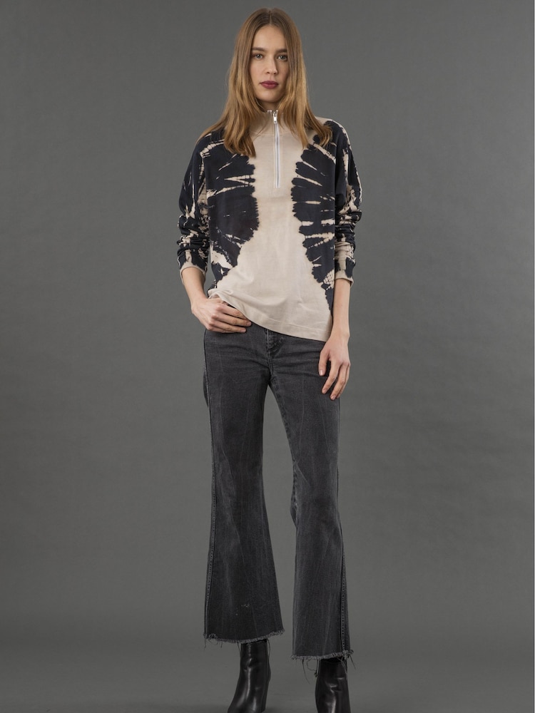 Religion Natural Jade Zip Sweat Top With Tie Dye Design - Image 2 of 6