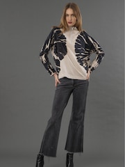 Religion Natural Jade Zip Sweat Top With Tie Dye Design - Image 6 of 6