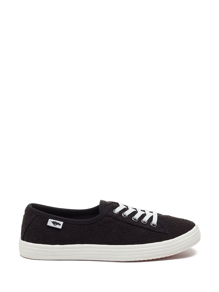 Rocket Dog Chow Elsie Eyelet Black Trainers - Image 1 of 6