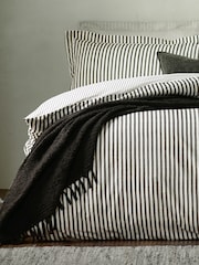 Yard Beetroot Hebden Striped 100% Cotton Pillowcase Pair - Image 2 of 3