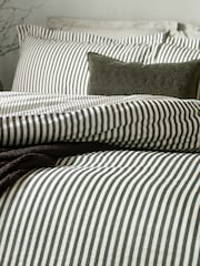 Yard Beetroot Hebden Striped 100% Cotton Pillowcase Pair - Image 3 of 3