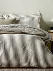 Yard Beetroot Hebden Striped 100% Cotton Pillowcase Pair - Image 2 of 3