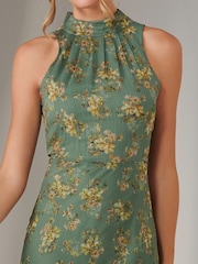 Jolie Moi Green Chiffon Maxi Dress - Image 3 of 6