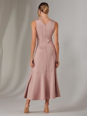 Jolie Moi Pink Wrap Frill Hem Maxi Dress - Image 2 of 6