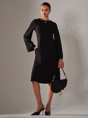 Jolie Moi Black Midi A Line Dress - Image 4 of 6