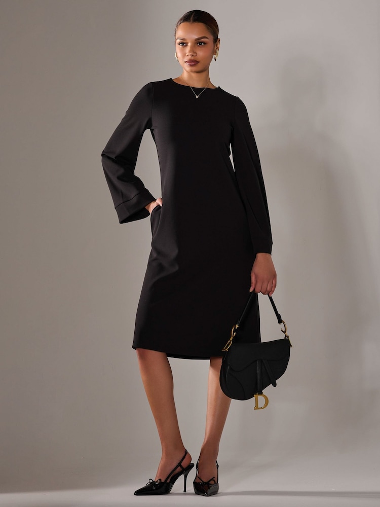 Jolie Moi Black Midi A Line Dress - Image 4 of 6