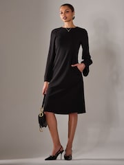 Jolie Moi Black Midi A Line Dress - Image 5 of 6
