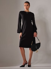 Jolie Moi Black Midi A Line Dress - Image 6 of 6
