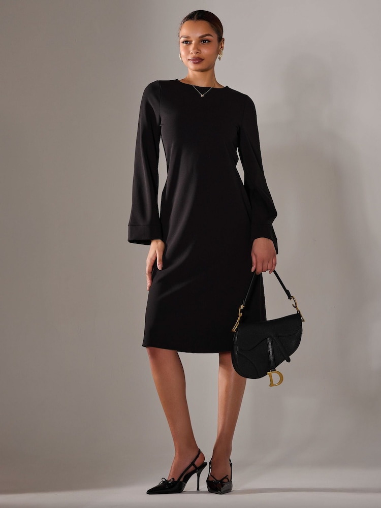 Jolie Moi Black Midi A Line Dress - Image 6 of 6