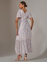 Jolie Moi Cream Wrap Midaxi Dress - Image 2 of 6