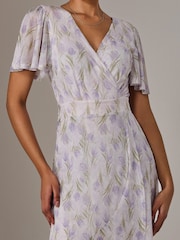 Jolie Moi Cream Wrap Midaxi Dress - Image 3 of 6