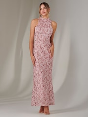 Розовый - Jolie Moi Chiffon Maxi Dress - Image 5 of 6