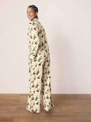Cream Grinch Matching Family Christmas Button Through Pyjamas - Image 2 of 11