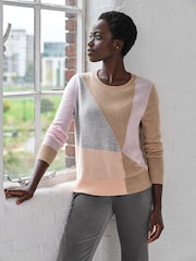Pure Collection Gassato Diagonal Intarsia Sweater - Image 1 of 3
