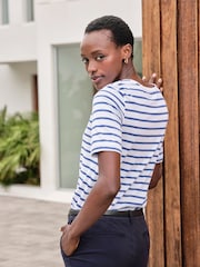 Pure Collection Blue Supersoft Pure Cotton Crew Neck 100% Cotton T-shirts - Image 2 of 3