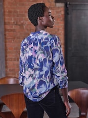 Pure Collection Blue Washed Pure Silk Shirt - Bild 2 von 3