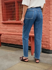 Denim Dark Blue Mom Comfort Stretch Column Jeans - Image 3 of 8