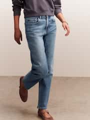 Mid Blue Denim Mom Comfort Stretch Column Jeans - Image 3 of 9