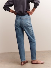 Mid Blue Denim Mom Comfort Stretch Column Jeans - Image 5 of 9