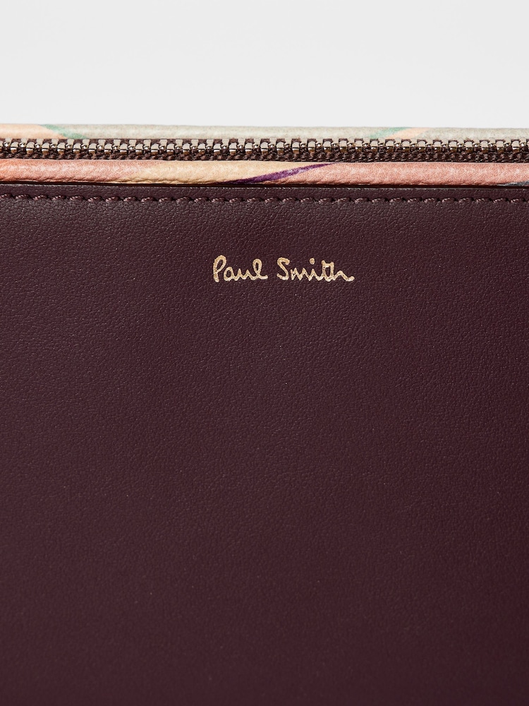 PS Paul Smith Red Leather Zip Around Purse - Image 4 of 5